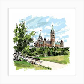 Ottawa Parliament Building Art Print