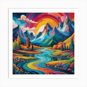 Rainbow River Art Print