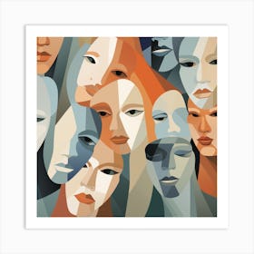 Portrait Of A Group Of People Art Print