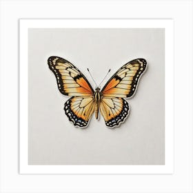 Sticker Of A Butterfly Isolated On White Background 2053481349 Art Print