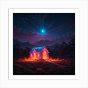 House At Night 6 Art Print