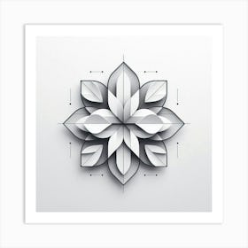 Geometrical jasmine flower 1 Art Print