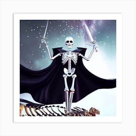 Skeleton With Sword 1 Art Print