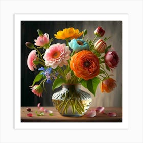 Flowers In A Vase 26 Art Print