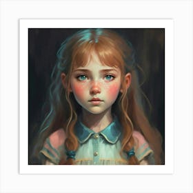 Girl With Blue Eyes Print Art Print