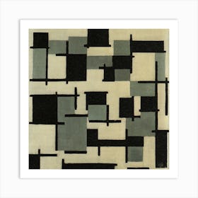 Composition 8, Theo Van Doesburg Square Art Print