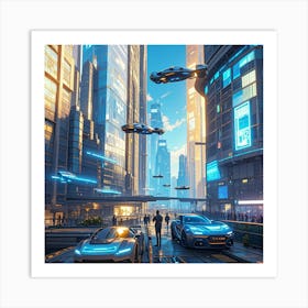 Futuristic City 2 Art Print