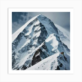 Mountain In The Snow Art Print