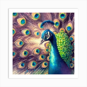 Peacock Art Print