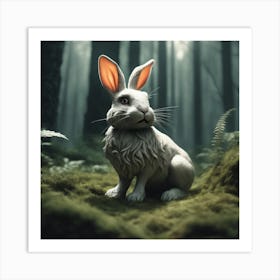 Rabbit In The Forest 56 Art Print