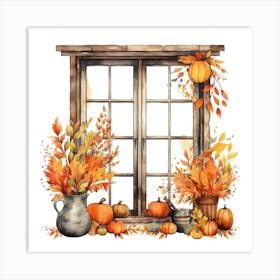 Fall Window Art Print