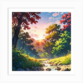 Landscape Painting Art Print