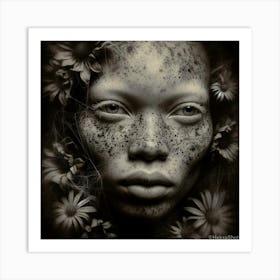 Girl With Freckles Art Print