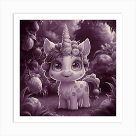 Unicorn In The Forest Art Print