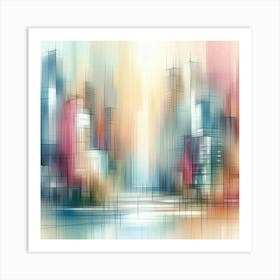 Abstract Cityscape 43 Art Print