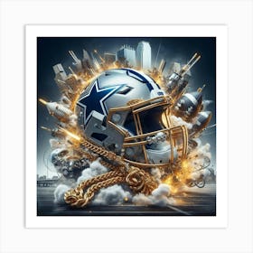 Dallas Cowboys Helmet 2 Art Print