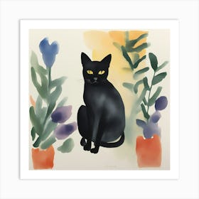 Black Cat print Art Print