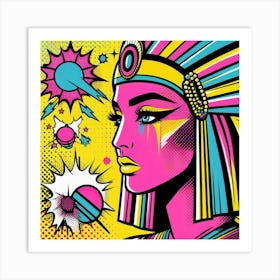 Pop Egyptian Amal Velvet Art Print