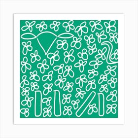 Green Sheep Art Print