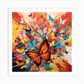 Butterfly Explosion Art Print