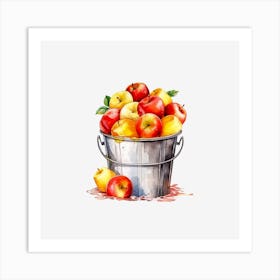 Apples In A Bucket 3 Art Print