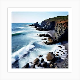 Cliffs And Waves 1 Art Print