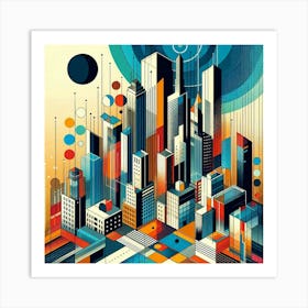 Abstract Cityscape 14 Art Print