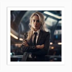 Woman In A Suit Art Print