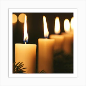 Candlelit Christmas Tree 1 Art Print