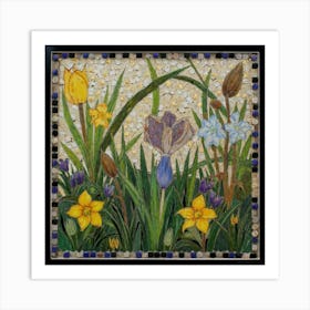 Mosaic Daffodils Art Print