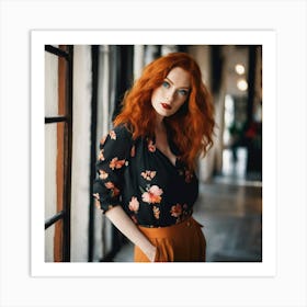 Redhead Woman 1 Art Print