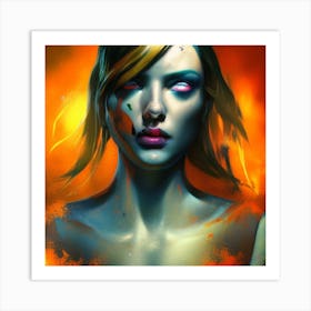 Zombie Girl Art Print