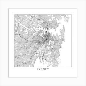 Sydney Map Art Print