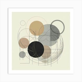 Abstract Circles Canvas Print 2 Art Print