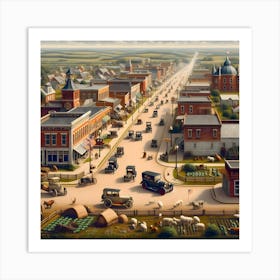 Early America & The Automobile ~Reimagined 11 Art Print