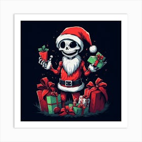 Merry Christmas! Christmas skeleton 25 Art Print