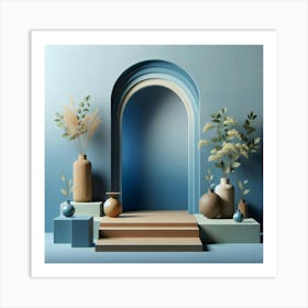 Vases On The Stairs Art Print