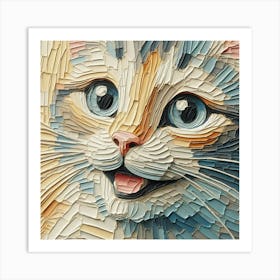 A happy cat 3 Art Print