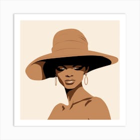 Black Woman In A Hat 22 Art Print