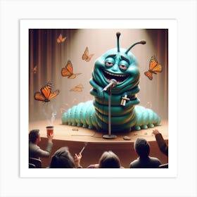 Happy Caterpillar Art Print