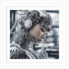 Futuristic Woman Art Print