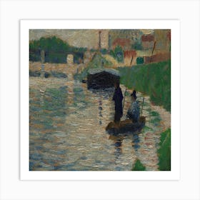 View Of The Seine By Georges Seurat Art Print