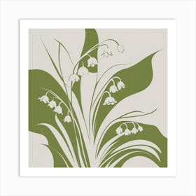 Elegant Simplicity Lily Of The Valley In Matisse Style 8 Art Print