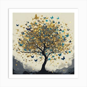 Butterfly Tree 1 Art Print