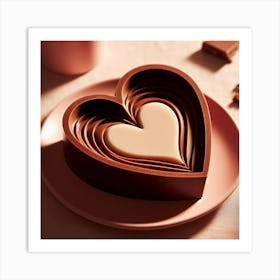 Heart Shaped Chocolate Cake Art Print