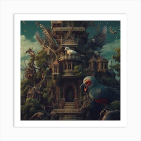 Castle Of Birds Art Print