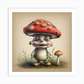 Mushroom Man Art Print