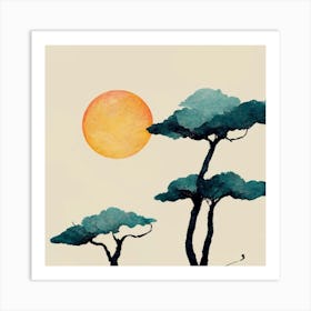 Acacia Trees Art Print