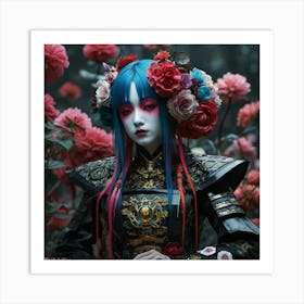 Fantasy art, grimms inspired, lady, “”, low-tech, glimmer, multicolored cyberpunks, kinetics photography, death Alice in Wonderland, geisha flowers, death manga, music samurai, Art Print
