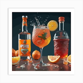 Aperol Spritz Orange - Aperol, Spritz, Aperol spritz, Cocktail, Orange, Drink 21 Art Print